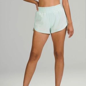 Lululemon Track That High-Rise Lined Short 3” icing blue size 4